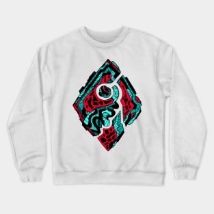 Turqred Abstract Rhombus Crewneck Sweatshirt